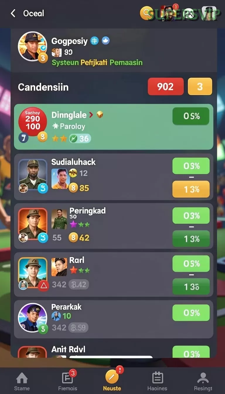 Cuplikan layar 99SL — pengaturan akun