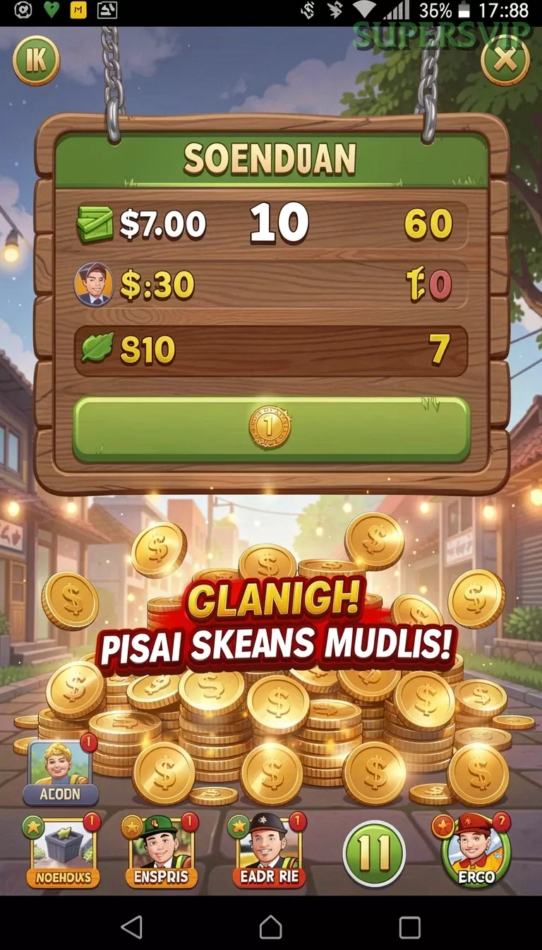 Cuplikan layar VV62 — menu navigasi