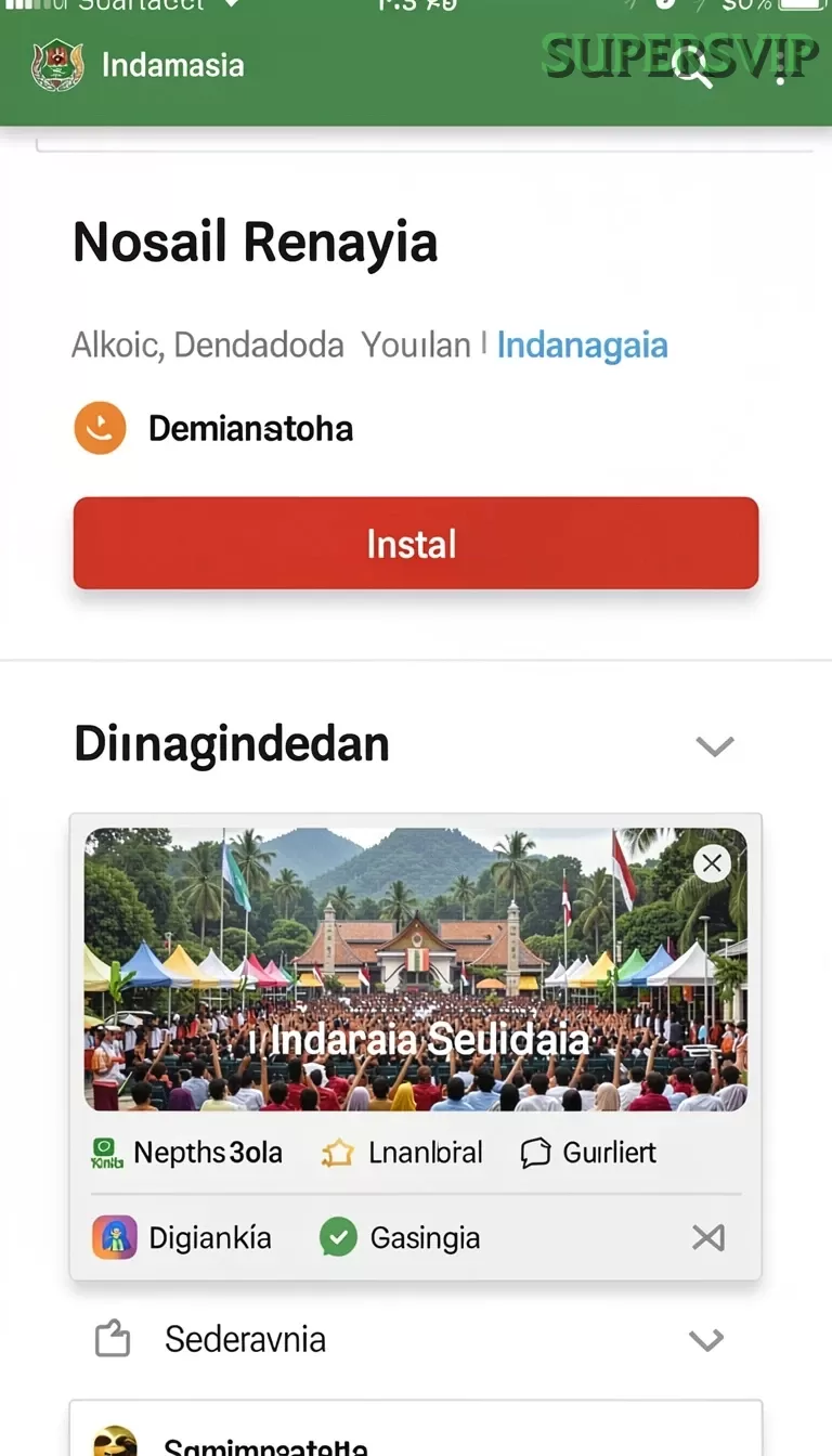 Cuplikan layar V21 — menu navigasi